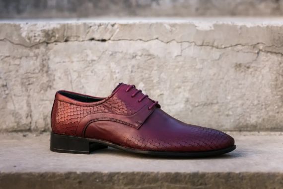 Туфлі турецькі бордові 42 розмір | Зображення 2