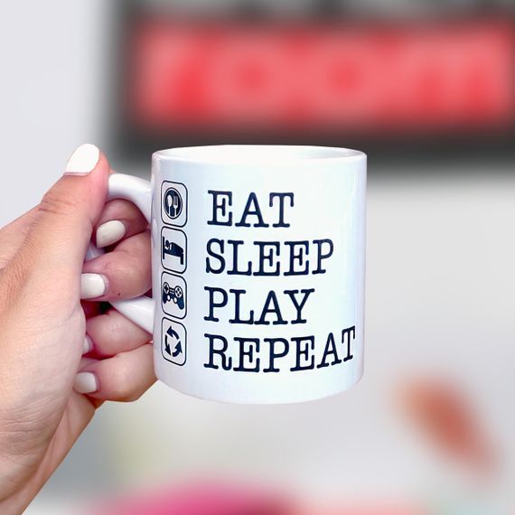 Кружка маленька Eat Sleep Play Repeat 170 мл (KRD_20M009)