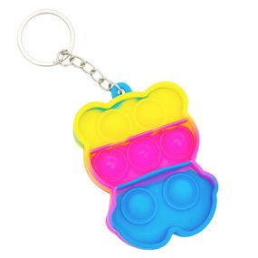 Дитячий антистрес-брелок Pop It міні Ведмедик AA3641-2 силікон, 6,3х5х1 см