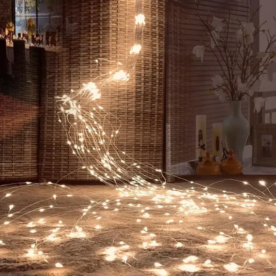 Світлодіодний пучок "Конський хвіст" USB 400 LED 20 ниток, 2.5 м, теплий білий знижка | Зображення 6