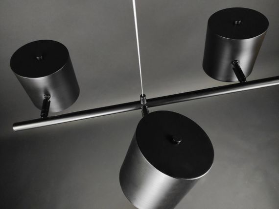 Люстра підвісна на 5 лампочок 27690 Чорний 25-150х40х101 см. | Зображення 5