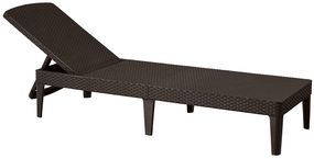 Шезлонг лежак раскладной пластиковый Keter (Кетер) Allibert Jaipur Sun lounger (17205843) Коричневый