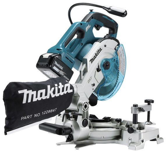 Пила торцювальна акумуляторна Makita DLS600Z (165 мм, 46 мм, BL, DXT, LXT, 6.0 кг, без акумуляторів та зарядного пристрою) | Зображення 2