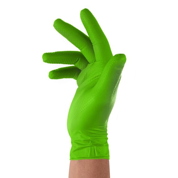 Захисні рукавички Bradas DIAMOND, нітрилові, M розмір 7-8, зелені, (RWJNDGR8)