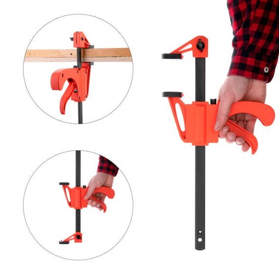 Струбцина-автомат 200 x 60мм INTERTOOL HT-6022 | Зображення 2