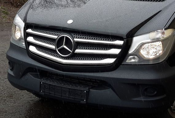 Накладки на решетку (2013-2024, нерж.) Carmos - Турецкая сталь для Mercedes Sprinter | Зображення 1