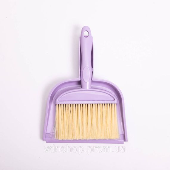 Щетка с совком для пола и твердых поверхностей, прочный пластиковый набор с плотным прилеганием Фиолетовая HP-35015-34V