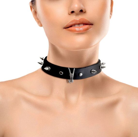 Ошейник с шипами Art of Sex Collar Spikes Черный One Size | Зображення 4