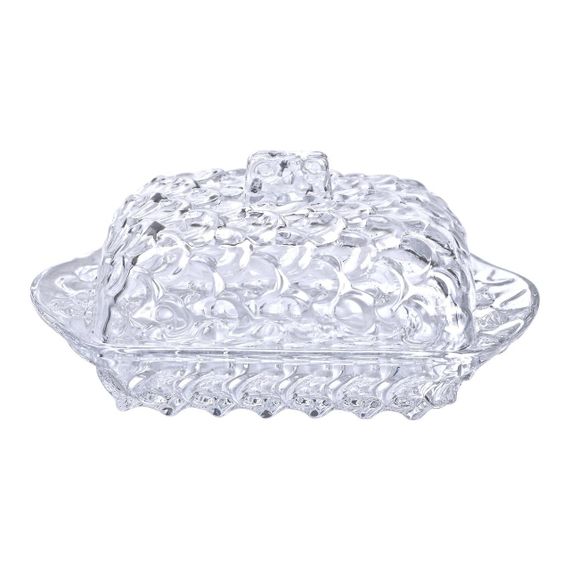 Масленка для сливочного масла 17х10.5х8 см с крышкой из стекла HP-YH-46 | Зображення 1