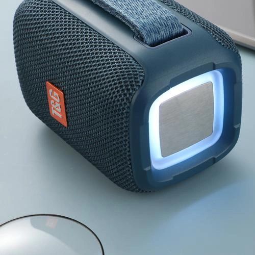 Портативна Bluetooth колонка TG339 5W з RGB підсвічуванням, Bluetooth колонка для вулиці. Колір: синій | Зображення 2