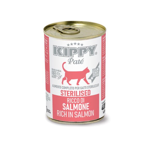 Вологий корм із лососем для стерилізованих котів Kippy Pate Sterilised Cats Salmon, 400 гр