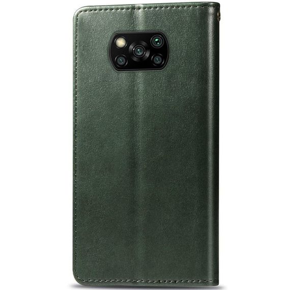 Шкіряний чохол-книжка GETMAN Gallant (PU) для Xiaomi Poco X3 NFC / Poco X3 Pro Зелений | Зображення 3