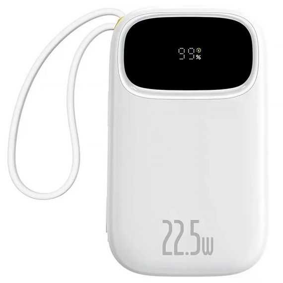 Портативний ЗП Power Bank Baseus EnerFill FC31 PD22.5W with cables 20000 mAh (PPQD3) Moon White | Зображення 2