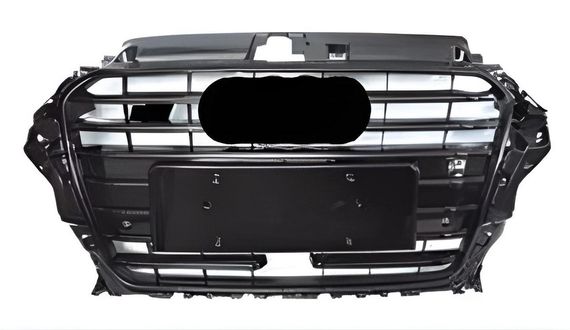 Передня решітка S-style (2012-2016, чорна) для Ауди A3 рр