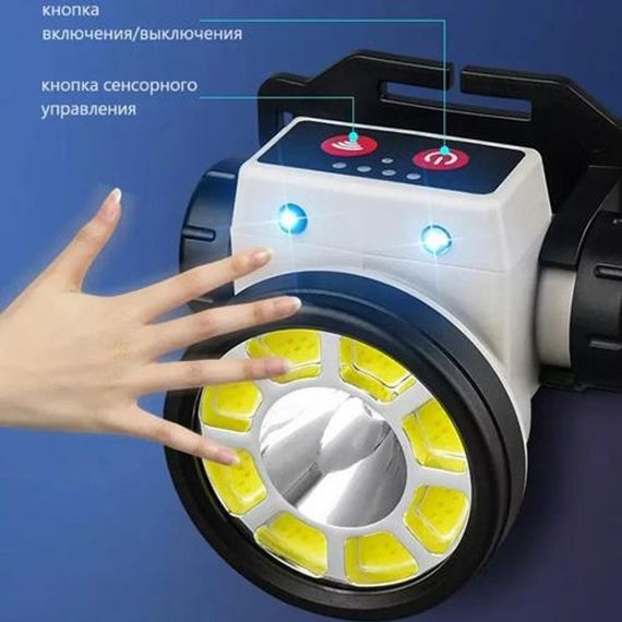 Ліхтар налобний PLD-LY004-XPE+COB, ліхтарик на голову для роботи, потужний світлодіодний ліхтарик на голову | Зображення 4