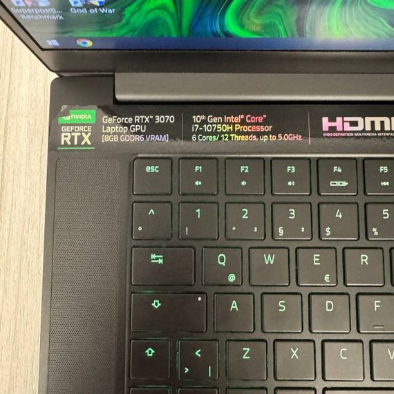 Ігровий ноутбук Razer Blade 15 RZ09-0369 / 15.6" (1920x1080) IPS / Intel Core i7-10750H (6 (12) ядер по 2.6 - 5.0 GHz) / 16 GB DDR4 / 512 GB SSD NVMe / nVidia GeForce RTX 3070, 6 GB GDDR6, 256-bit / WebCam б/в | Зображення 7