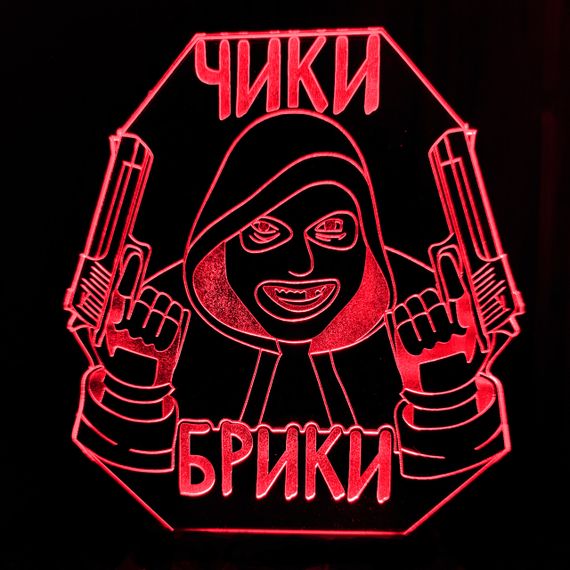 Акриловий світильник-нічник Чікі Брікі Сталкер червоний tty-n001089
