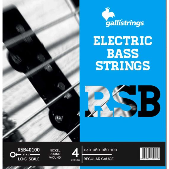 Струни для бас-гітари Gallistrings RSB40100 (.040-.100), REGULAR, Nickel
