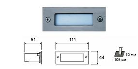 Светильник грунтовый врезной LED 1W IP54 (A04D)