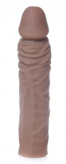 Насадка на член с реалестичными венами и складками 195 мм  Brown sexstyle | Зображення 7