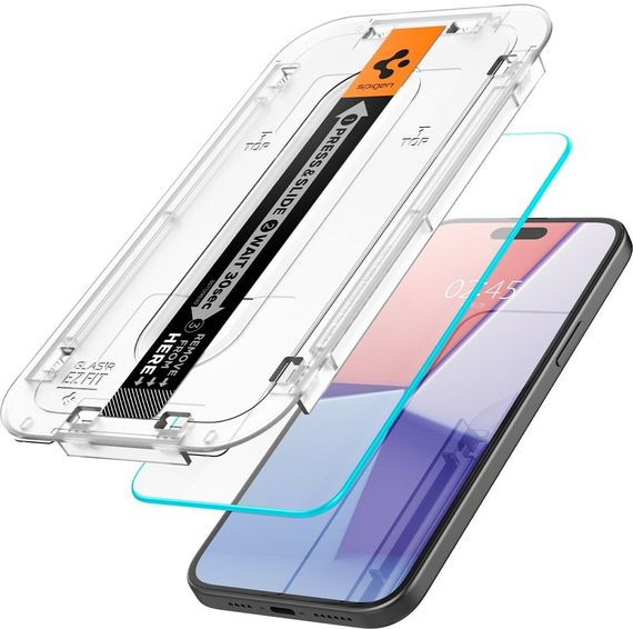 Захисне скло Spigen для Apple iPhone 15 Plus EZ FIT tR (2 Pack) (AGL06883) | Зображення 2