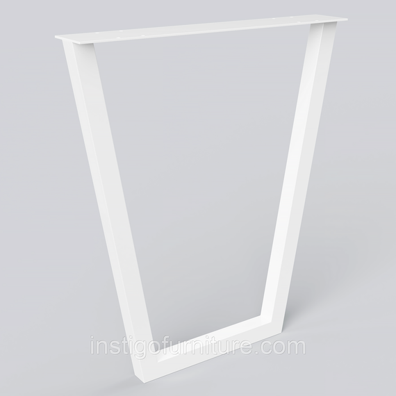 Комплект опор для столу з металу 630×100mm, H=730mm (профільна труба: 40x40mm) Білий | Зображення 3