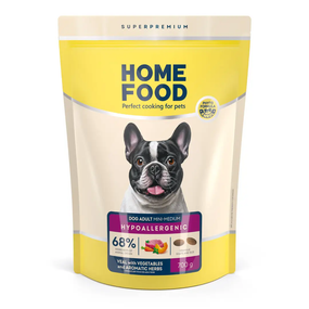 Сухий корм Home Food Hypoallergenic для гіпоалергенних собак маленьких-середніх порід, телятина з овочами 700г