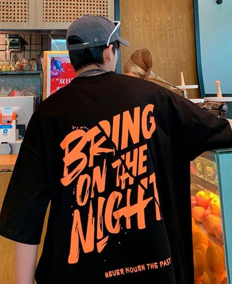 Футболка мужская с принтом повседневная L Черная