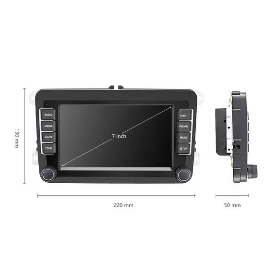 Штатна автомагнітола XPRO Volkswagen 7'' Android 12 4+32GB carplay чорний (41971-vw_4462) | Зображення 2