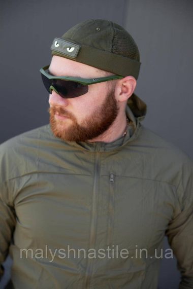 DOKER-CAP літня з сіткою (Докерка, кепка без козирка, з ліпучкою) хакі | Зображення 4