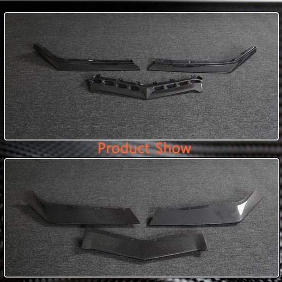 Накладка на передній бампер Lip (для Z06, 2020-2024, Карбон) для Chevrolet Corvette C8 2019- рр | Зображення 5