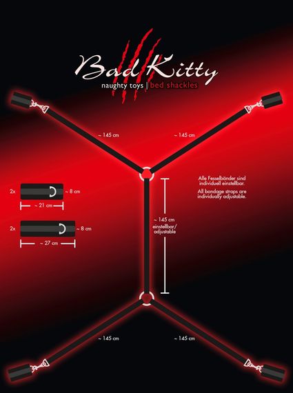 Набор БДСМ - Bad Kitty Bed Shackles sexstyle | Зображення 5