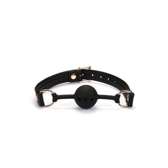 Кляп Liebe Seele Black Organosilicon Ball Gag | Зображення 1