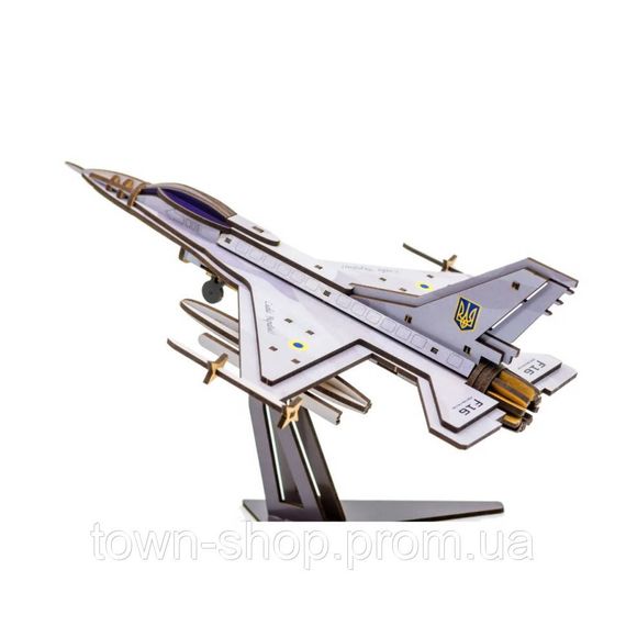 Деревянный 3D конструктор "F16" Арт-26913, 79 деталей | Зображення 2