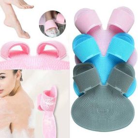 Щітка силіконова для душу Сіра