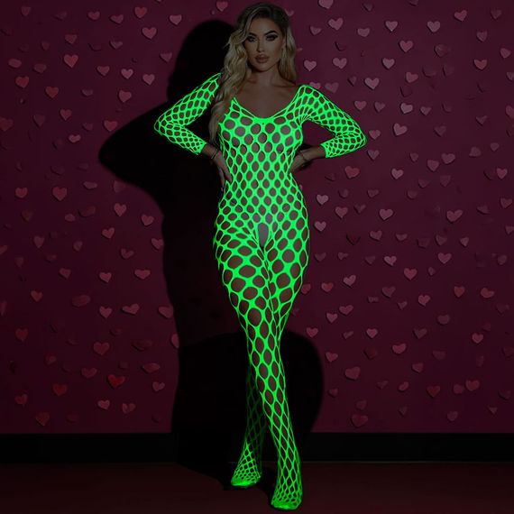 БодіСтокінг (світиться в темряві) Babydoll 42 Білий YGW097 | Зображення 5