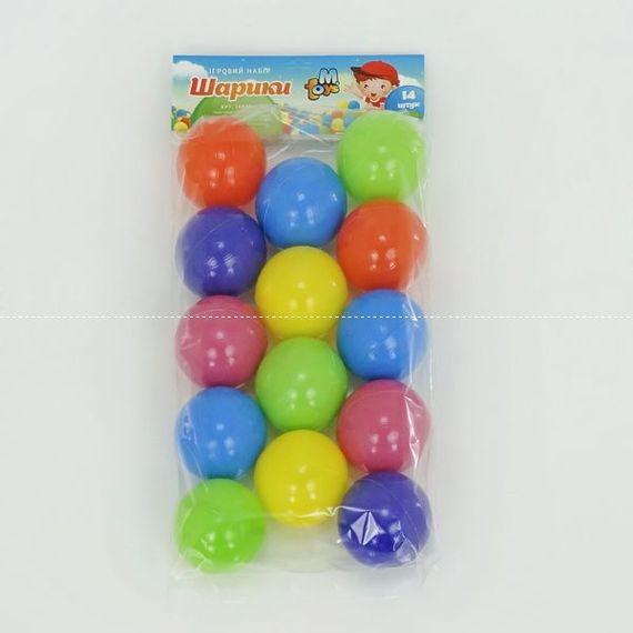 Кульки пластикові 14шт 60 мм 16028 M-Toys, в пакеті (4820133130582)