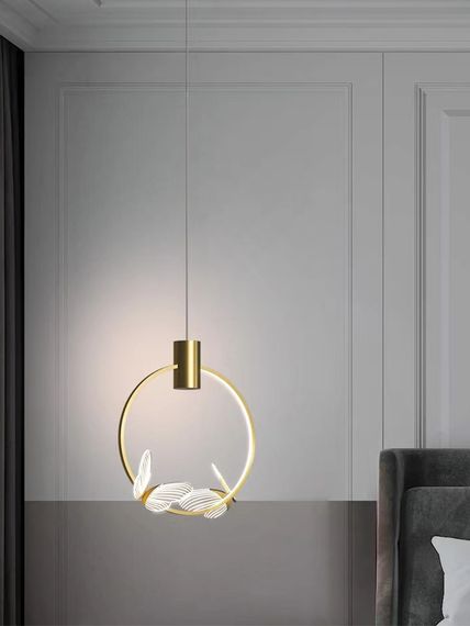 Люстра світлодіодна підвісна LED світильник для квартири на стелю лед 27276 Золото 45-100х23х33 см. | Зображення 4