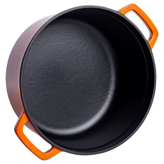 Кокотниця чавунна емальована 4,5 л, помаранчевий Yiwu HP-FLG-4 ORANGE | Зображення 4