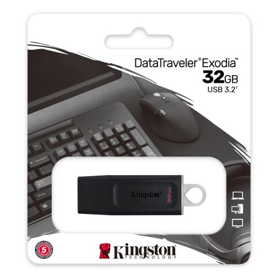 Flash Kingston USB 3.2 DT Exodia 32GB Black/White | Зображення 1