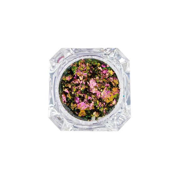 Дуохромні пластівці (блискітки) Рожевий/Зелений (пігменти для очей) Stargazer DUOCHROME FLAKES Pink/Green