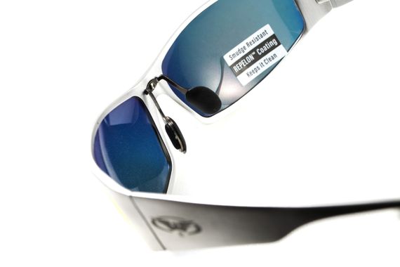 Окуляри захисні Global Vision Bad-Ass-1 Silver (G-Tech™ red) дзеркальні червоні в сріблястій металевій оправі | Зображення 3