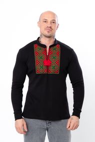 Вишиванка чоловіча з довгим рукавом Носи своє 50 Чорний (p-14983-171005)