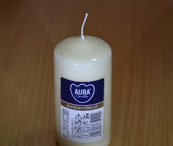 Свічка столова циліндр Bispol AURA Candles sw50_100_011 Молочний | Зображення 2