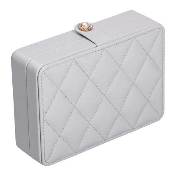 Скринька для прикрас з еко шкіри 16×11×4.7 см органайзер для ювелірних виробів HP-5-30G | Зображення 4