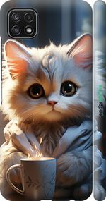 Чохол на Samsung Galaxy A22 5G A226B Білий кіт "5646m-2581-2448"