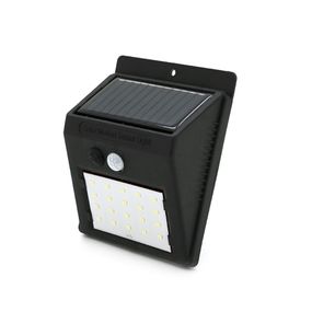 Уличный фонарь с солнечной панелью 20 SMD LED, датчик движения, Black