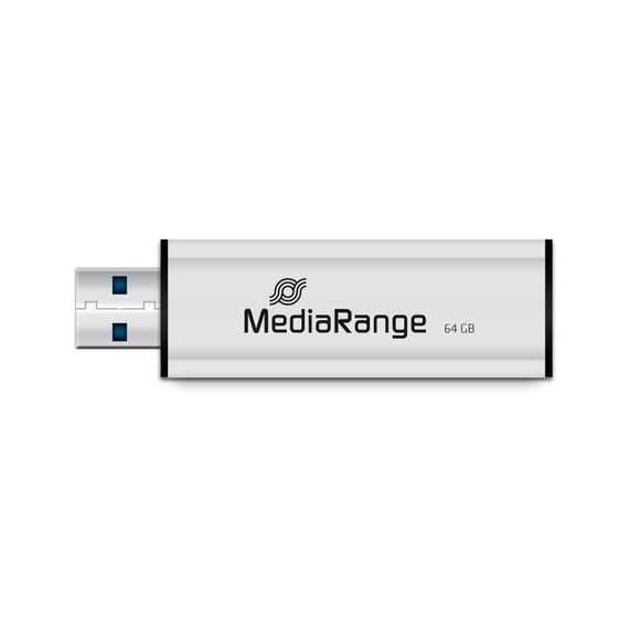 USB флеш накопичувач Mediarange 64GB Black/Silver USB 3.0 (MR917) | Зображення 2