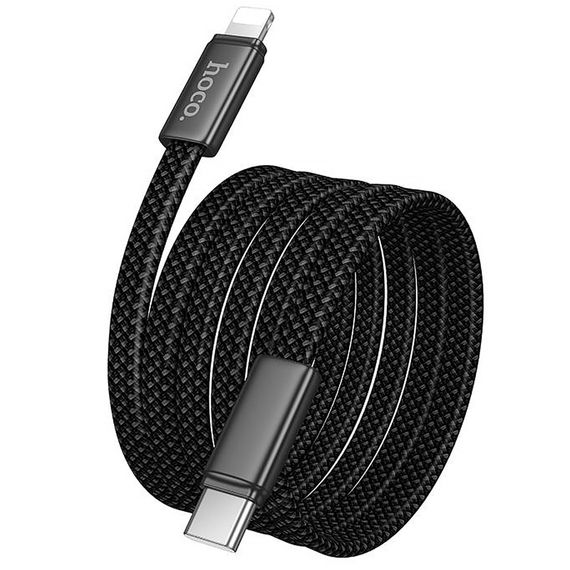Дата кабель Hoco X125 Exceso Type-C to Lightning 30W (1m) Black | Зображення 2
