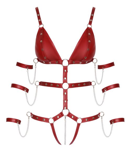 Боді - 2480514 Bad Kitty Strap Body, red - L Sex Aura | Зображення 6